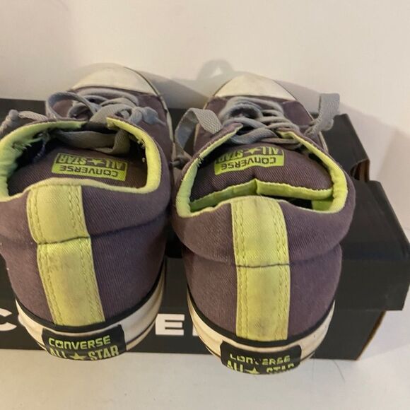 Gray converse with lime green youth size 5 - Picture 5 of 6